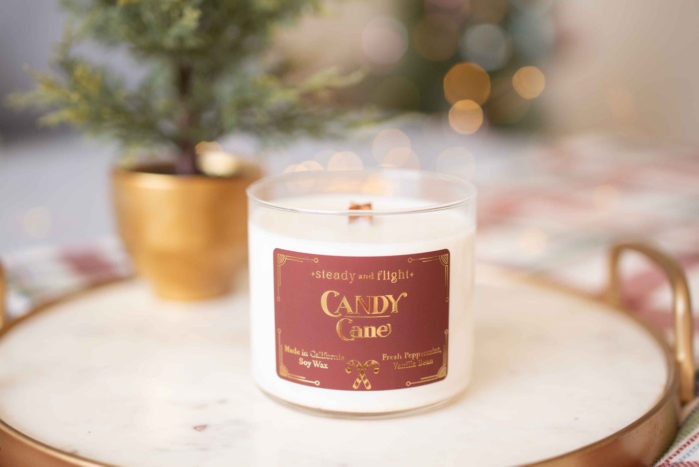 Candy Cane Candle