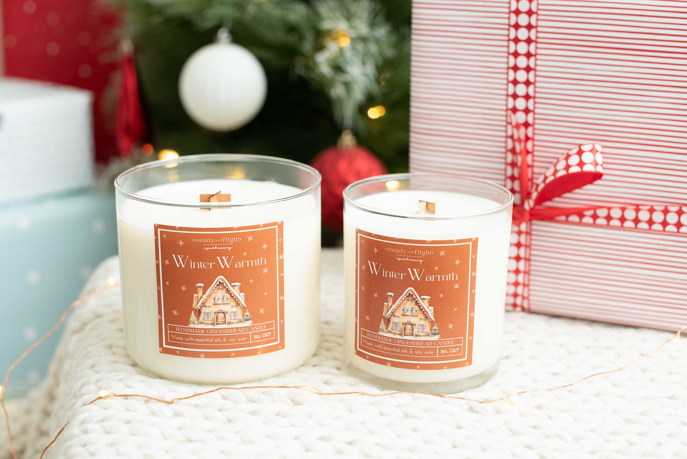 Winter Warmth Gingerbread Candle